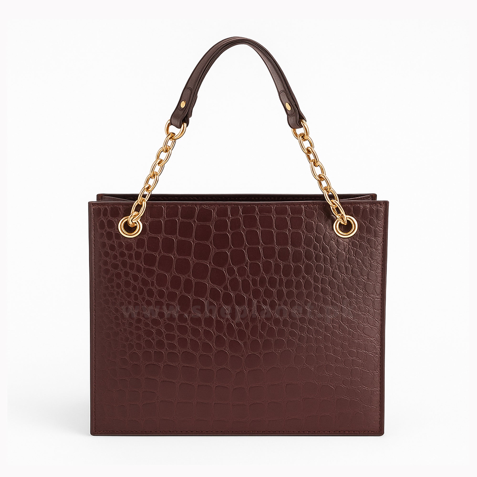 Croco Tote Brown