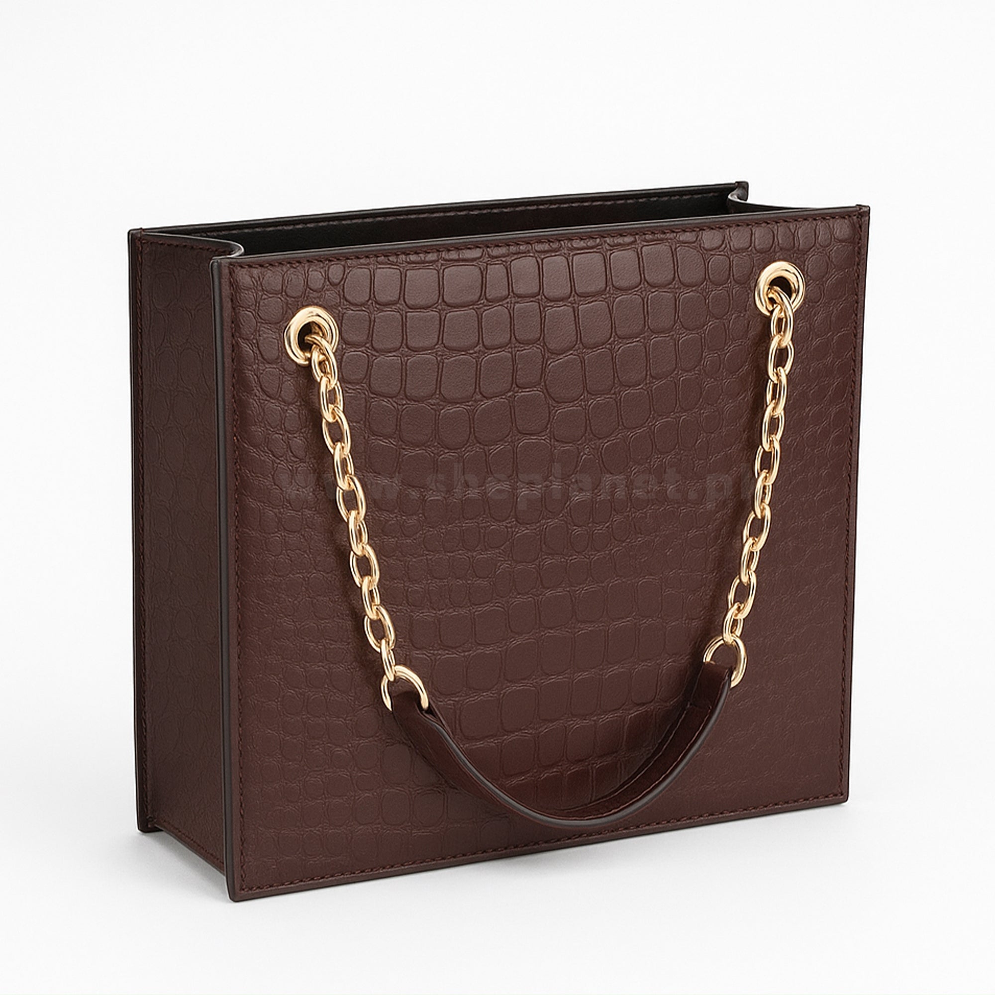 Croco Tote Brown